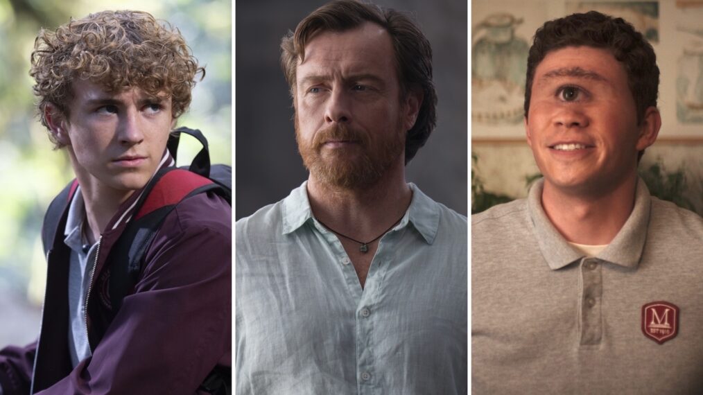 Walker Scobell, Toby Stephens, and Daniel Diemer in 'Percy Jackson and the Olympians'