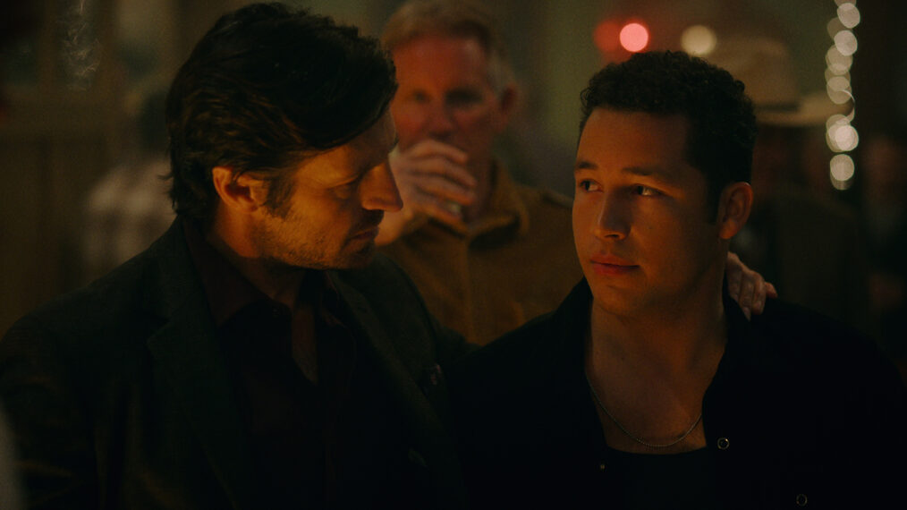 Eoin Macken as Davis and Andrew Liner as Reid in Episode 103 of Ransom Canyon