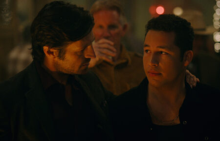 Eoin Macken as Davis and Andrew Liner as Reid in Episode 103 of Ransom Canyon