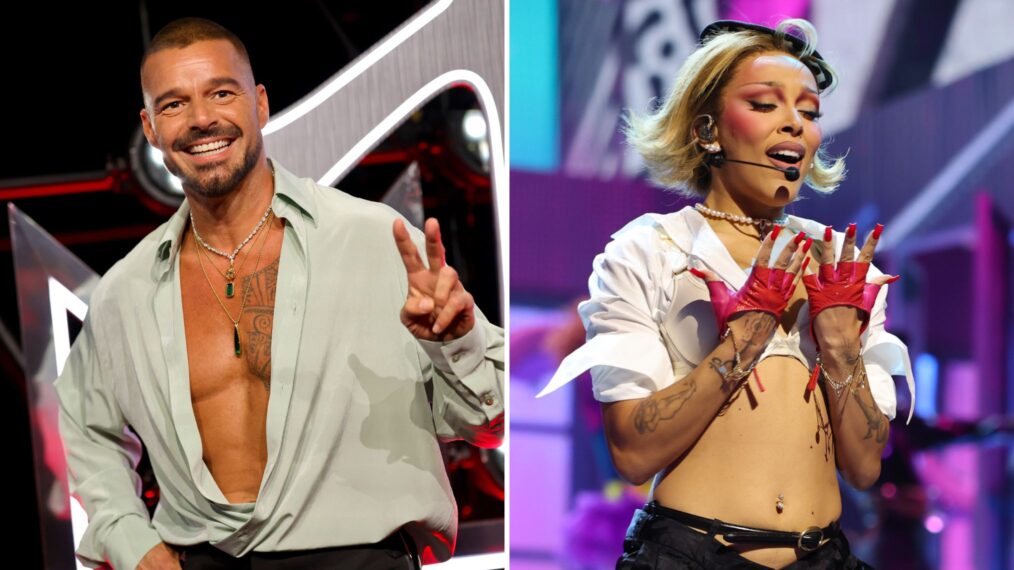 Ricky Martin and Doja Cat at the VMAs 2025