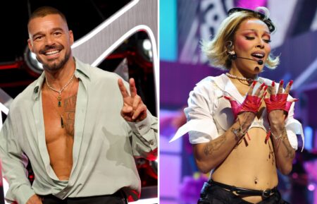 Ricky Martin and Doja Cat at the VMAs 2025