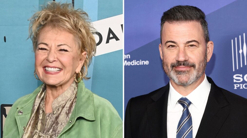 Roseanne Barr and Jimmy Kimmel