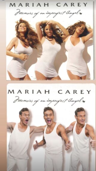 Ryan Seacrest recreating Mariah Carey's album, 