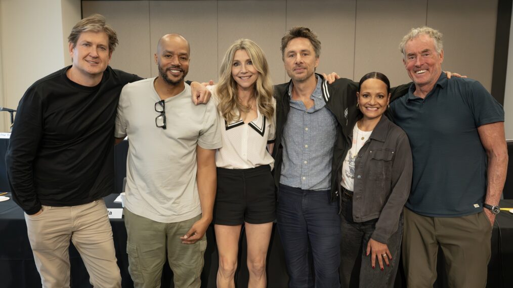 Bill Lawrence, Donald Faison, Sarah Chalke, Zach Braff, Judy Reyes, and John C. McGinley reunite for 'Scrubs' table read
