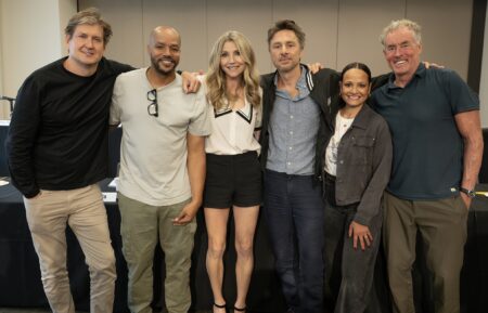 Bill Lawrence, Donald Faison, Sarah Chalke, Zach Braff, Judy Reyes, and John C. McGinley reunite for 'Scrubs' table read