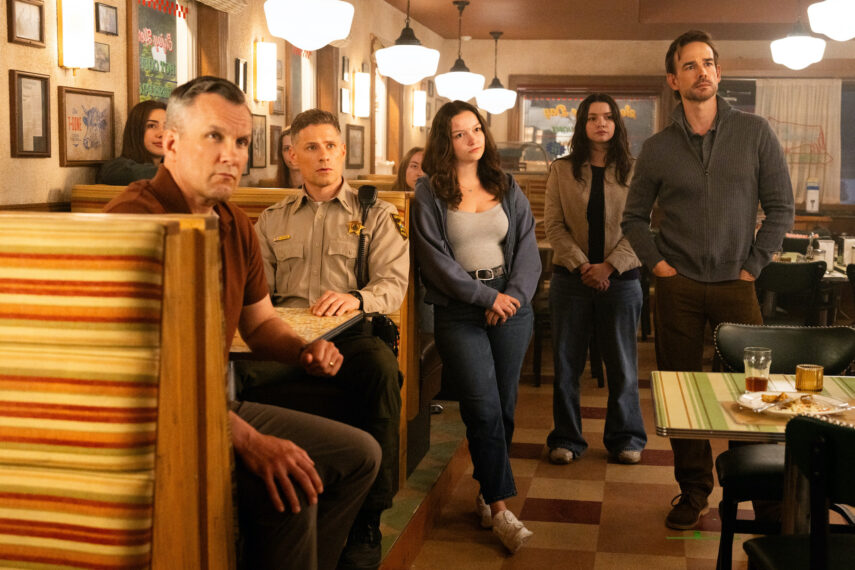 Sean Bell as Punch Elliot, Matt Lauria as Nathan Boone, Amanda Arcuri as Skye Fraley and Christopher Gorham as Travis Fraley — 'Sheriff Country' Series Premiere "Pilot"