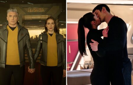 Anson Mount and Melanie Scrofano, Christina Chong and Ethan Peck on 'Star Trek: Strange New Worlds'
