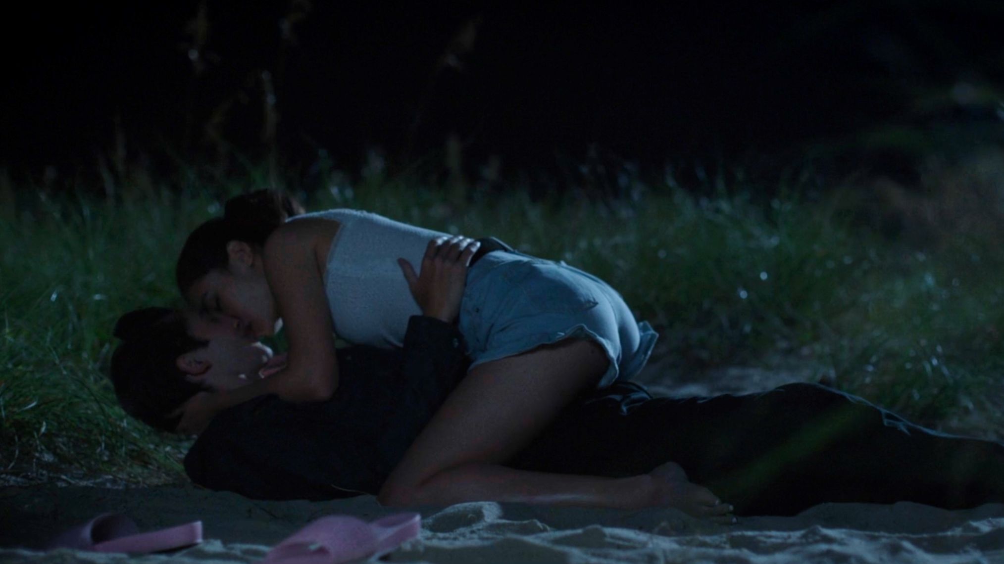 Sean Kaufman and Minnie Mills as Steven and Shayla in 'The Summer I Turned Pretty' Season 1 Episode 2