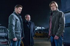 Jensen Ackles as Dean, Mark Sheppard as Crowley, and Jared Padalecki as Sam — 'Supernatural'