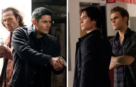 Winchester brothers from 'Supernatural' (L), Salvatore brothers from 'The Vampire Diaries' (R)