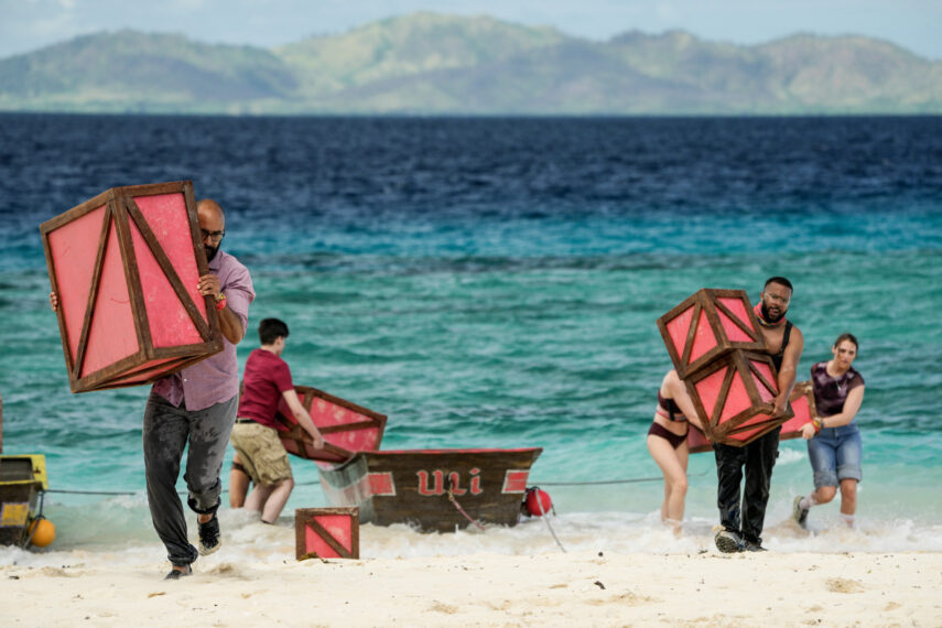 Nate Moore and Jawann Pitts in 'Survivor' Season 49 Episode 1, 'Act One of a Horror Film'
