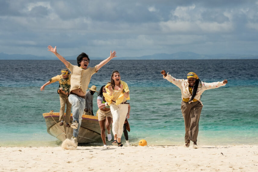 Jason Treul, Sophie Segreti, and Kristina Mills in 'Survivor' Season 49 Episode 1, 'Act One of a Horror Film'