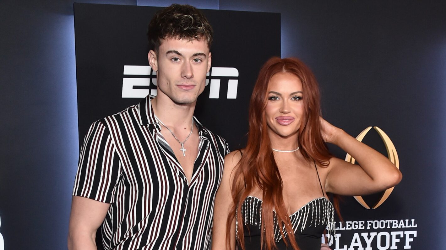 LOS ANGELES, CALIFORNIA - JANUARY 07: Isaiah Campbell and Sydney Paight attend ESPN And CFP's Allstate Party At The Playoff Event at The Majestic Downtown on January 07, 2023 in Los Angeles, California.