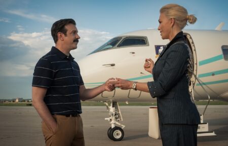 Jason Sudeikis and Hannah Waddingham in 'Ted Lasso' Season 4
