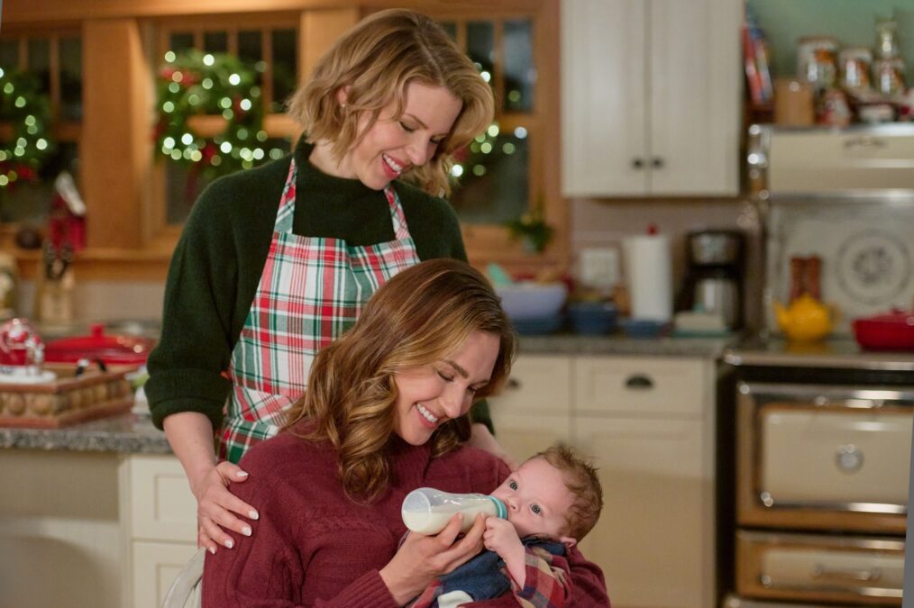 Ali Liebert and Katherine Barrell in 'The Christmas Baby'