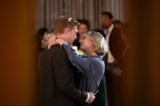 Domhnall Gleeson and Chelsea Frei in 'The Paper' Season 1