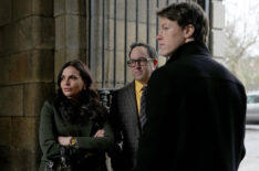 Lana Parrilla, PJ Byrne, and Milo Callaghan in 'The Rainmaker' Season 1 Episode 7