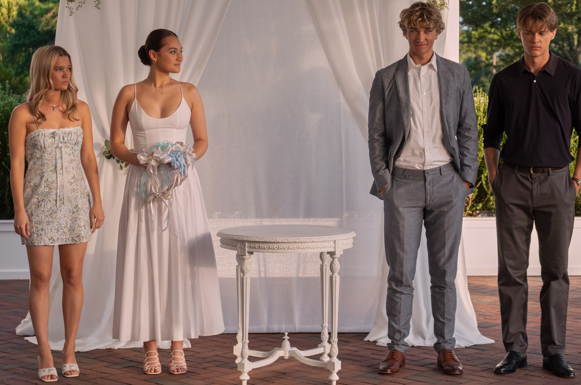 Rain Spencer, Lola Tung, Gavin Casalegno, and Chris Briney in 'The Summer I Turned Pretty' Season 3