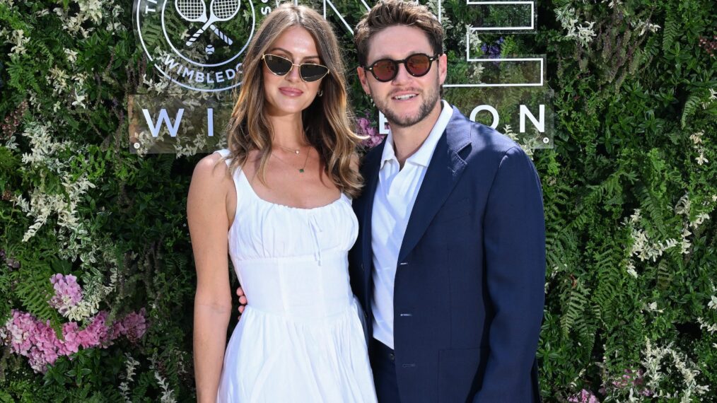 Amelia Woolley and Niall Horan in the AELTC's Parkside Suite in No.1 Court at The Championships 2025