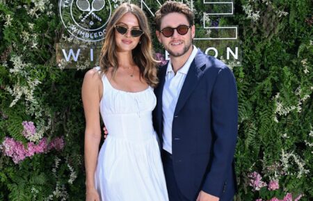 Amelia Woolley and Niall Horan in the AELTC's Parkside Suite in No.1 Court at The Championships 2025