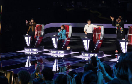 The Blind Auditions Part 2 Episode 2802 -- Pictured: (l-r) Michael Buble, Reba McEntire, Niall Horan, Snoop Dogg
