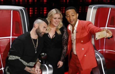 Kelly Clarkson, Adam Levine, John Legend
