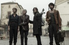 Candela Saitta as Justina, Melissa McBride as Carol Peletier, Norman Reedus as Daryl Dixon, Hugo Arbués as Roberto — 'The Walking Dead: Daryl Dixon' Season 3
