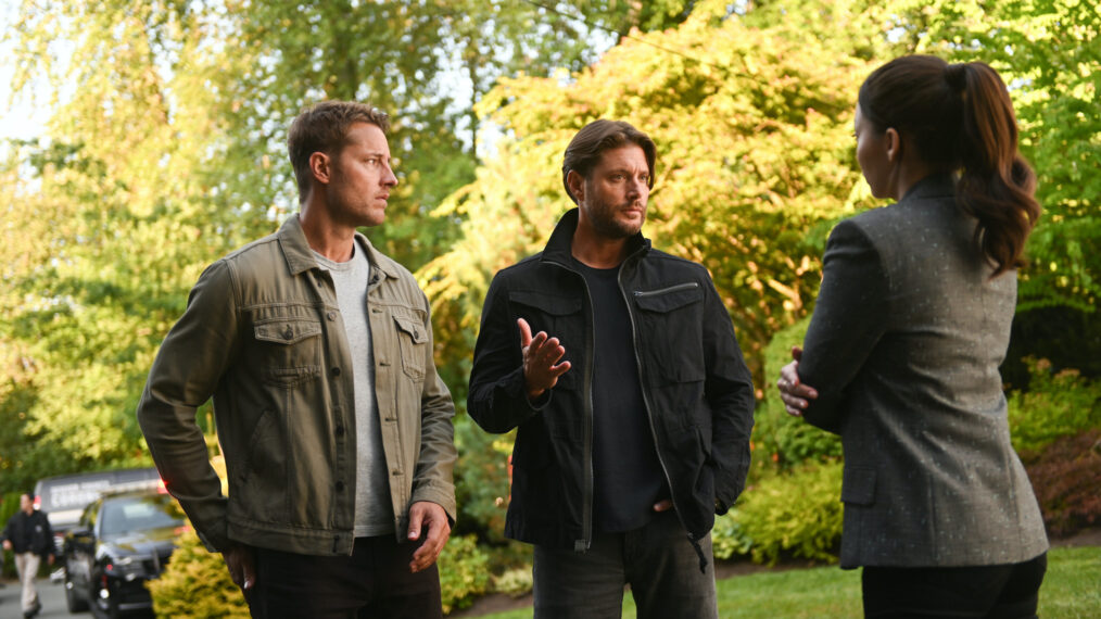 Justin Hartley as Colter Shaw and Jensen Ackles as Russell Shaw — 'Tracker' Season 3 Premiere 'The Process'