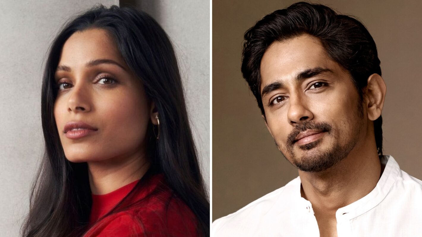 Freida Pinto headshot; Siddharth headshot
