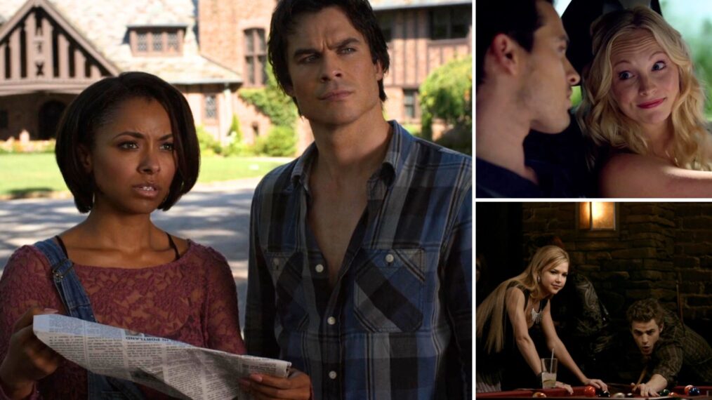 Kat Graham and Ian Somerhalder, Michael Malarkey and Candice King, Arielle Kebbel and Paul Wesley on 'The Vampire Diaries'