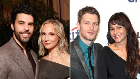 Steven Krueger and Candice King, Joseph Morgan and Persia White from 'The Vampire Diaries'