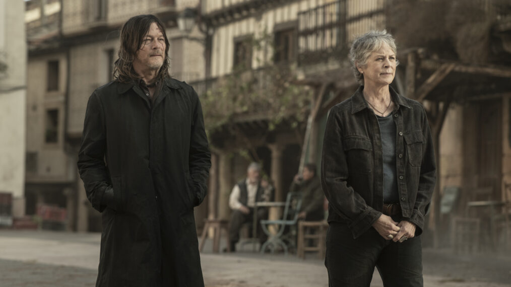 Norman Reedus as Daryl Dixon, Melissa McBride as Carol Peletier in 'The Walking Dead: Daryl Dixon' Season 3 Episode 4
