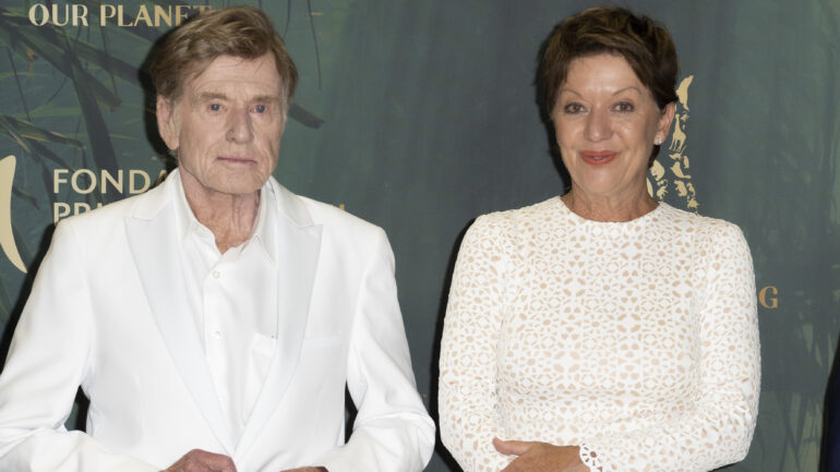 Robert Redford and Sibylle Szaggars attend ' The Prince Albert II of Monaco Foundation's 2021 award ceremony
