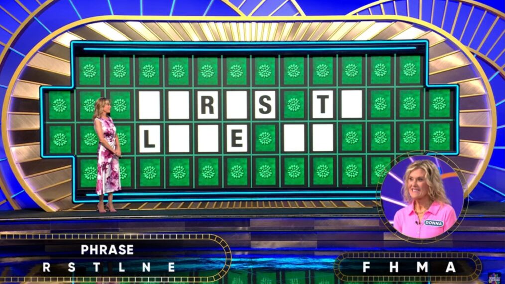'Wheel of Fortune' Season 43, September 17, 2025 episode Donna Hall Nanney Bonus Round