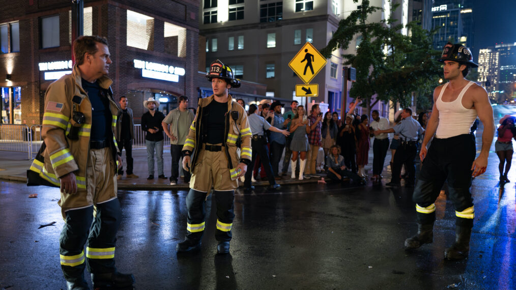 Chris O'Donnell as Don, Michael Provost as Ryan, and Hunter McVey as Blue — '9-1-1: Nashville' Series Premiere 'Pilot'