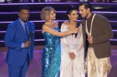 Alfonso Ribeiro, Julianne Hough, Hilaria Baldwin, and Gleb Savchenko on Season 34, Episode 4 of ABC's 'Dancing With the Stars,' October 7, 2025.
