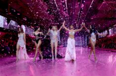 Barbara Palvin Sprouse, Irina Shayk, Josephine Skriver, Taylor Hill and Jasmine Tookes walk the runway for the Victoria's Secret Fashion Show 2024 on October 15, 2024 in New York City.