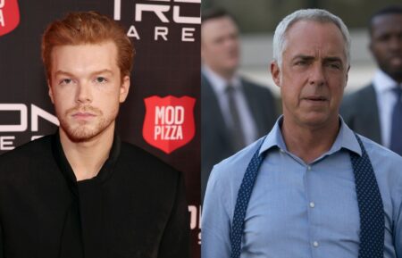 Cameron Monaghan attends the World Premiere of Disney's Tron: Ares at the TCL Chinese Theater in Hollywood, CA on October 06, 2025; Titus Welliver in Season 7, Episode 1, of 'Bosch,' aired June 25, 2021.