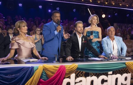 Carrie Ann Inaba, Alfonso Ribeiro, Derek Hough, Julianne Hough, and Bruno Tonioli on Season 34, Episode 4, of ABC's 'Dancing With the Stars,' October 7, 2025.