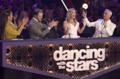 Carrie Ann Inaba, Derek Hough, Kym Johnson, and Bruno Tonioli on Season 34, Episode 5, of ABC's 'Dancing With the Stars,' October 14, 2025.
