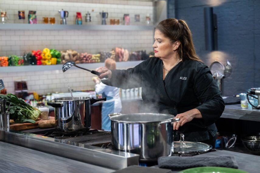 Chef Alex Guarnaschelli, as seen on Alex vs America, Season 5.