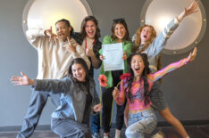 Daniella Monet and the cast of Hollywood Arts