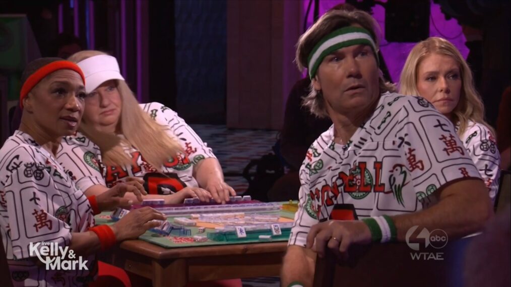 Déjà Vu, Marie Haycox, Jerry O'Connell, and Kelly Ripa on the October 31, 2025, episode of ABC's 'Live With Kelly and Mark.'