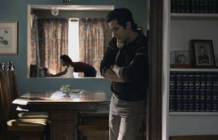 DEVIL IN DISGUISE: JOHN WAYNE GACY -- Episode 101 -- Pictured: Michael Angarano as Sam Amirante -- (Photo by: Brooke Palmer/PEACOCK)