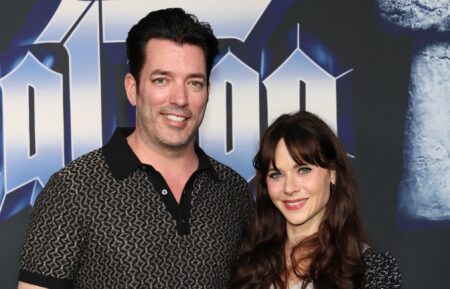 Jonathan Scott and Zooey Deschanel attend the premiere of