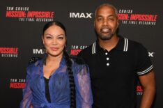 Egypt Sherrod and DJ Mike Jackson attend the 'Mission Impossible – The Final Reckoning' Atlanta Special Screening with Angela Bassett at Regal Atlantic Station on May 21, 2025, in Atlanta, Georgia.