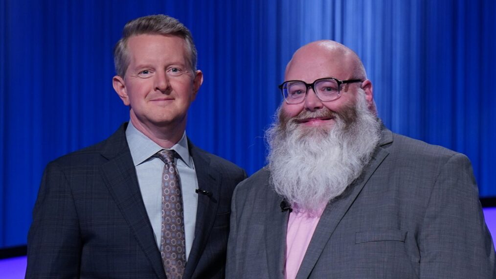 'Jeopardy!' contestant Dargan Ware and host Ken Jennings