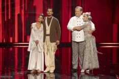 Hilaria Baldwin, Gleb Savchenko, Andy Richter, and Emma Slater on Season 34, Episode 4, of ABC's 'Dancing With the Stars,' October 7, 2025.