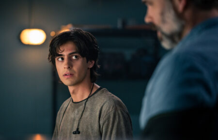 MURDER IN A SMALL TOWN: L-R: Guest Star Jacob Shoemay and Rossif Sutherland in the “Strangers Among Us” episode of MURDER IN A SMALL TOWN airing Tuesday, Oct. 21 (8:00-9:00PM ET/PT) on FOX. ©2025 Fox Media LLC. CR: Kailey Schwerman/ FOX.