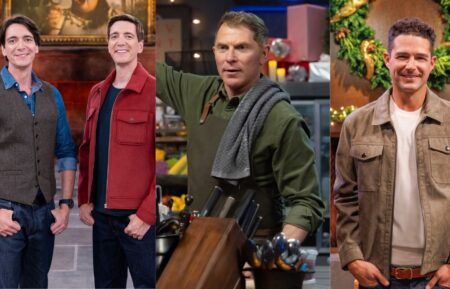 James and Oliver Phelps on 'Harry Potter: Wizards of Baking'; Bobby Flay on 'Beat Bobby Flay: Holiday Showdown'; Wells Adams on 'Sweet Empire,' Food Network.